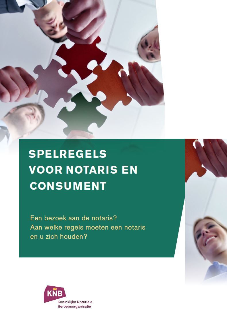 brochure spelregels voor notaris en consument cover Groenewegen Notarissen Heerenveen