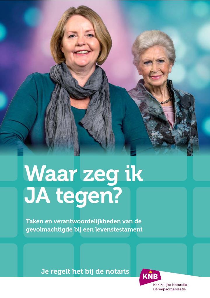 brochure waar zeg ik ja tegen cover Groenewegen Notarissen Heerenveen